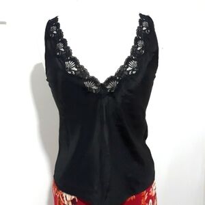 Lady Lynne vintage sheer black camisole size Medium